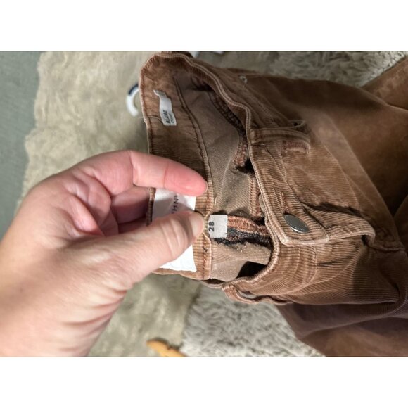 Dear John Blaire Corduroy High Rise Straight Cotton & Spandex Brown Retro Jeans - Picture 11 of 12